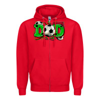 Red dad soccer Zipper Hoodie - Zillion Design Studio
