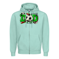 Seafoam dad soccer Zipper Hoodie - Zillion Design Studio