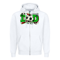 White dad soccer Zipper Hoodie - Zillion Design Studio