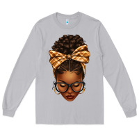 Moon Dust plaid bandana afro woman Long Sleeve Tee - texasbilliewilder