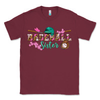 Burgundy baseball sister Classic Tee - BundleAndBundleShop