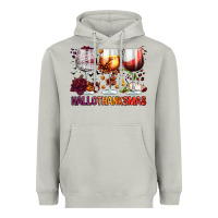 Hallothanksmas Halloween Thanksgiving  Christmas Wine Heavyweight Hoodie | Teevron
