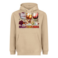 Mushroom hallothanksmas halloween thanksgiving  christmas wine Heavyweight Hoodie - FaDigitalArtStudio