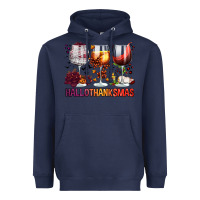 Navy hallothanksmas halloween thanksgiving  christmas wine Heavyweight Hoodie - FaDigitalArtStudio