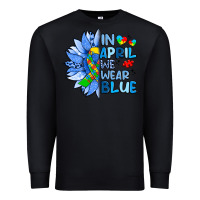Black in april we wear blue sunflower Premium Sweatshirt - Artiststas