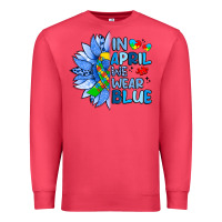 Cardinal in april we wear blue sunflower Premium Sweatshirt - Artiststas