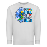 Dove Grey in april we wear blue sunflower Premium Sweatshirt - Artiststas