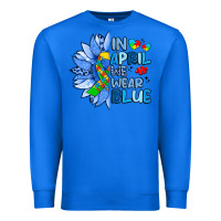 True Royal in april we wear blue sunflower Premium Sweatshirt - Artiststas