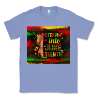 Colony Blue steppin into juneteenth Classic Tee - Zillion Design Studio