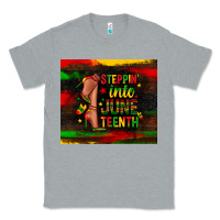 Heather Grey steppin into juneteenth Classic Tee - Zillion Design Studio