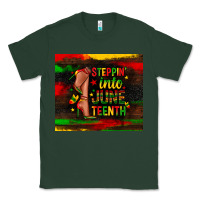 Sports Green steppin into juneteenth Classic Tee - Zillion Design Studio