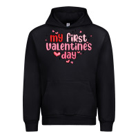 Black my first valentines day Urban Hoodie - MaliasSmallBusiness