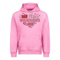 Fuchsia Pink my first valentines day Urban Hoodie - MaliasSmallBusiness