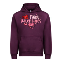 Mauve Wine my first valentines day Urban Hoodie - MaliasSmallBusiness