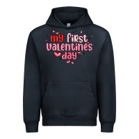 Navy my first valentines day Urban Hoodie - MaliasSmallBusiness