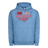 Pigment Pebble Blue my first valentines day Urban Hoodie - MaliasSmallBusiness
