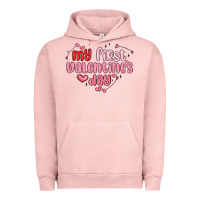 Pigment Salmon my first valentines day Urban Hoodie - MaliasSmallBusiness