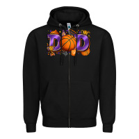 Black dad basketball Zipper Hoodie - Zillion Design Studio