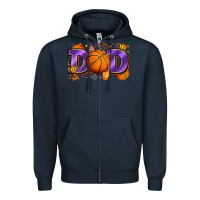 Navy dad basketball Zipper Hoodie - Zillion Design Studio