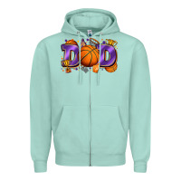 Seafoam dad basketball Zipper Hoodie - Zillion Design Studio
