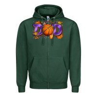 Sports Green dad basketball Zipper Hoodie - Zillion Design Studio
