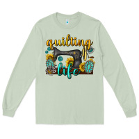 Matcha quilting life western Long Sleeve Tee - texasbilliewilder