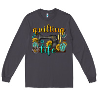 Smoke quilting life western Long Sleeve Tee - texasbilliewilder
