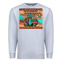 Heather Grey camping vibes Premium Sweatshirt - JahusDesignShop