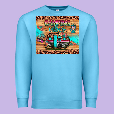 Camping Vibes Premium Sweatshirt Designed By Jahusdesignshop