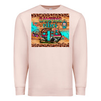 Pale Pink camping vibes Premium Sweatshirt - JahusDesignShop