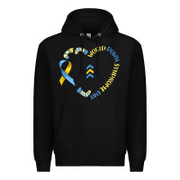 Black world down syndrome day Premium Hoodie - MaliasSmallBusiness