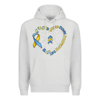Dove Grey world down syndrome day Premium Hoodie - MaliasSmallBusiness