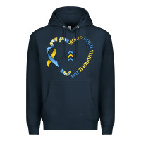 Navy world down syndrome day Premium Hoodie - MaliasSmallBusiness