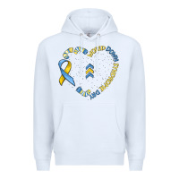 White world down syndrome day Premium Hoodie - MaliasSmallBusiness