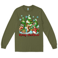 Army Green merry christmas rabbits Long Sleeve Tee - Zillion Design Studio