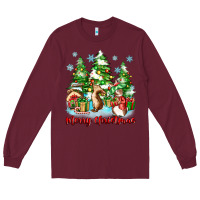 Burgundy merry christmas rabbits Long Sleeve Tee - Zillion Design Studio