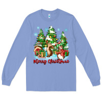 Colony Blue merry christmas rabbits Long Sleeve Tee - Zillion Design Studio