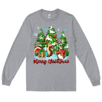 Heather Grey merry christmas rabbits Long Sleeve Tee - Zillion Design Studio
