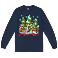 Navy merry christmas rabbits Long Sleeve Tee - Zillion Design Studio