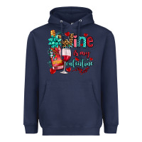 Navy wine is my valentine olivia Heavyweight Hoodie - OliviaCreatesArt