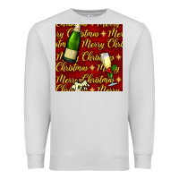 Dove Grey merry christmas champagne seamless pattern Premium Sweatshirt - BundleAndBundleShop