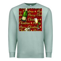 Seafoam merry christmas champagne seamless pattern Premium Sweatshirt - BundleAndBundleShop