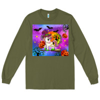 Army Green halloween unicorn Long Sleeve Tee - Zillion Design Studio