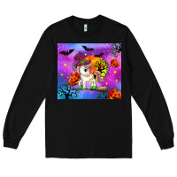 Black halloween unicorn Long Sleeve Tee - Zillion Design Studio