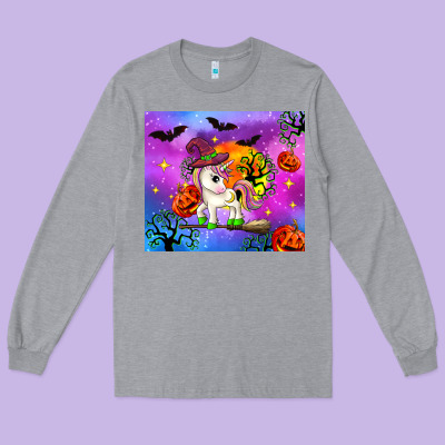 Long Sleeve Tee halloween unicorn