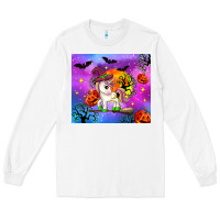 White halloween unicorn Long Sleeve Tee - Zillion Design Studio