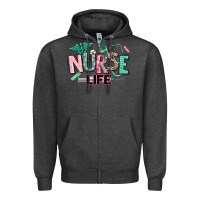 Charcoal Heather nurse life Zipper Hoodie - texasbilliewilder