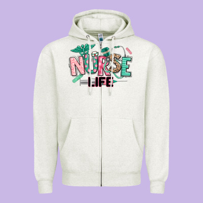 Nurse Life Zipper Hoodie Designed By Texasbilliewilder