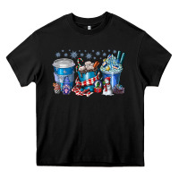 Black Christmas Coffee Heavy Core Tee - CowhideDigitalArt