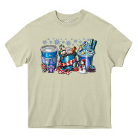 Mossy Christmas Coffee Heavy Core Tee - CowhideDigitalArt